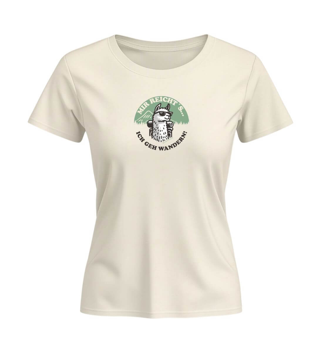 Ich geh wandern | Damen Premium Organic T-Shirt (Fitted) | Farbe: Natural Raw | Rad&Rucksack