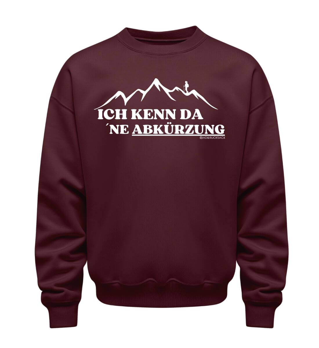 Kenn da ne Abkürzung | Unisex Organic Pullover | Farbe: Burgundy | Rad&Rucksack