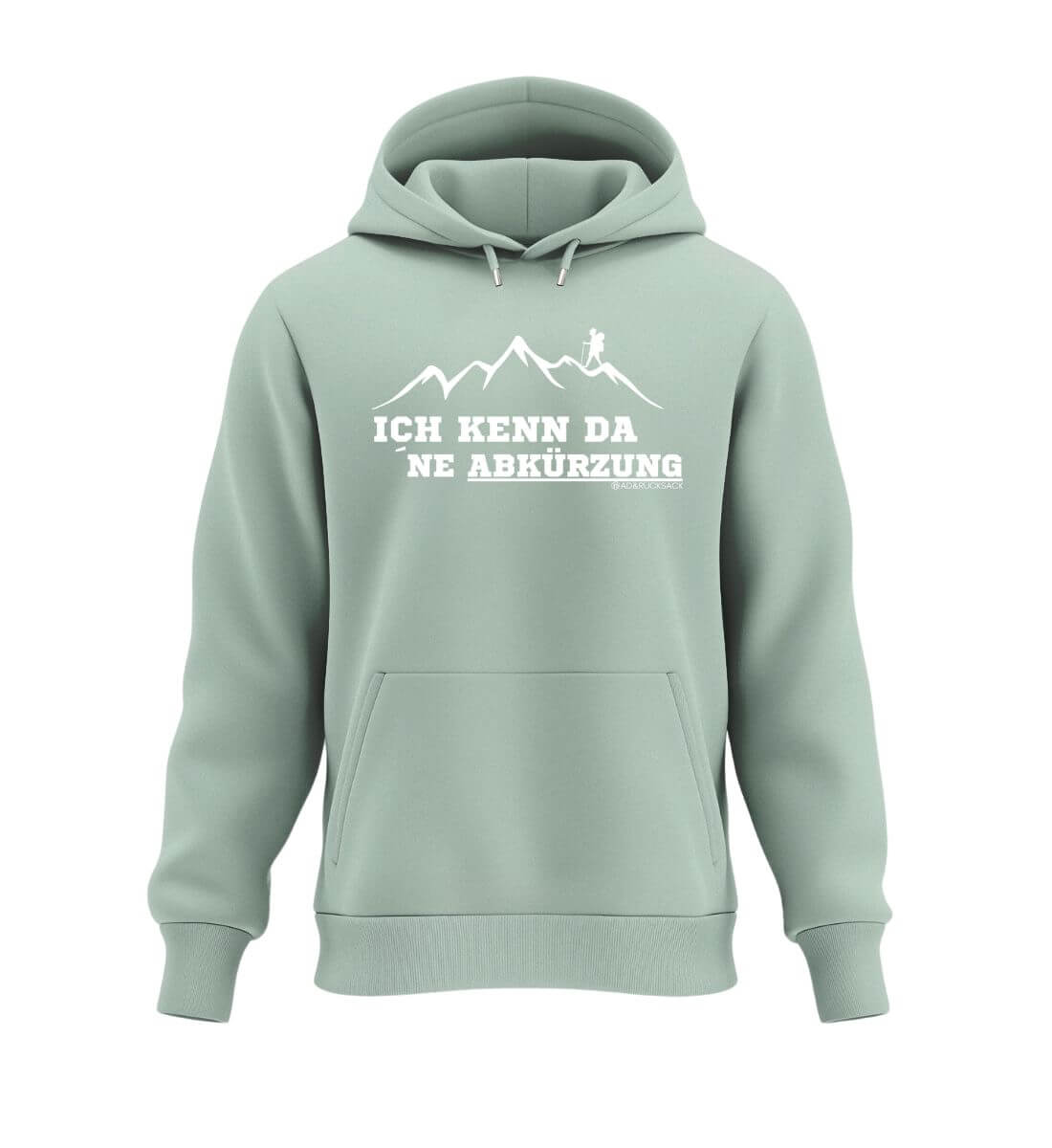 Kenn da ne Abkürzung | Unisex Organic Hoodie | Farbe: Aloe | Rad&Rucksack