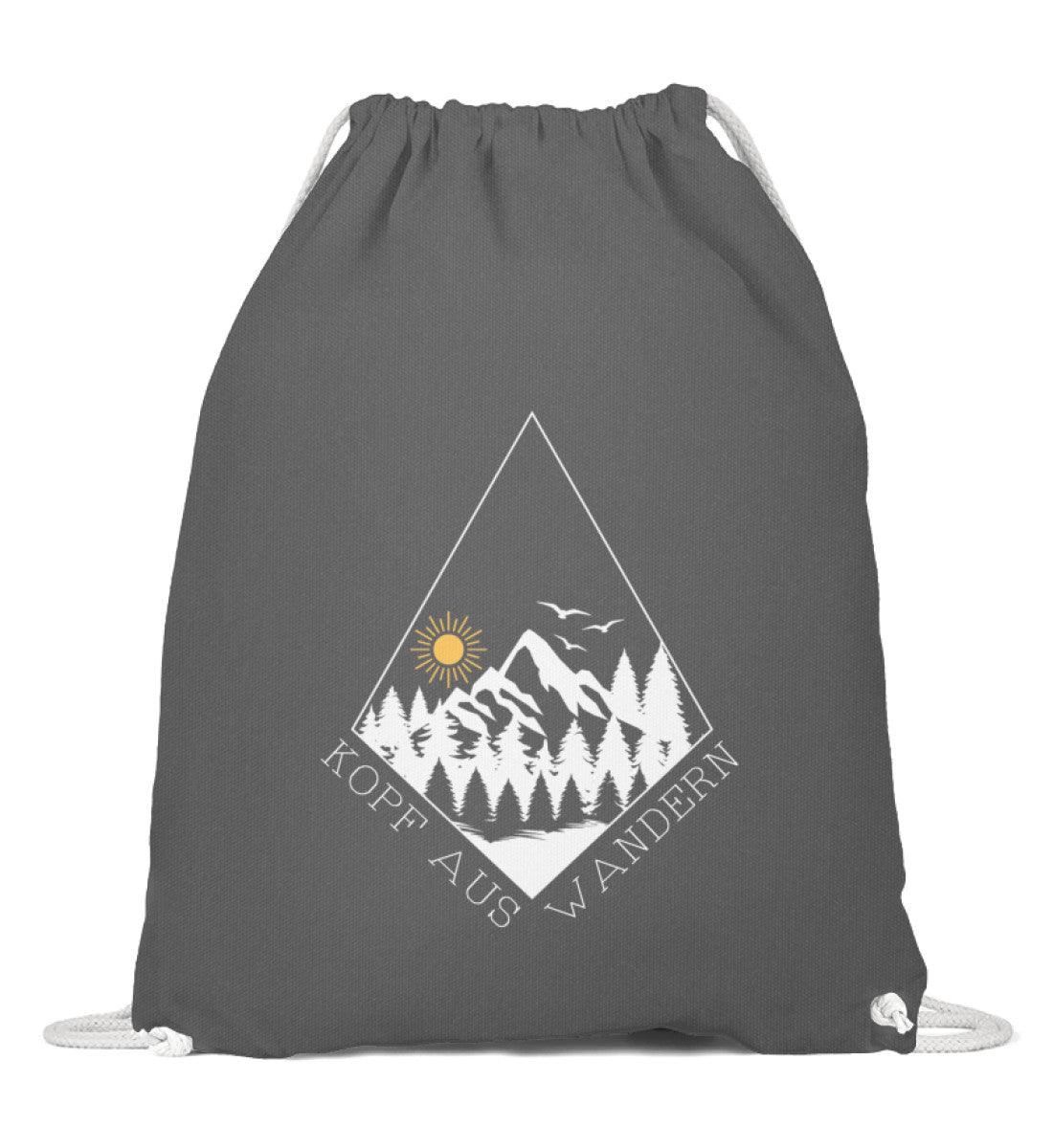 Kopf aus | Baumwoll Gymsac | Farbe: Grafit Grau | Rad&Rucksack