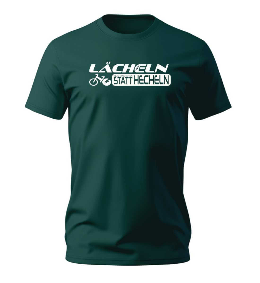 Lächeln statt hecheln | Herren Premium Organic T-Shirt | Farbe: Glazed Green | Rad&Rucksack