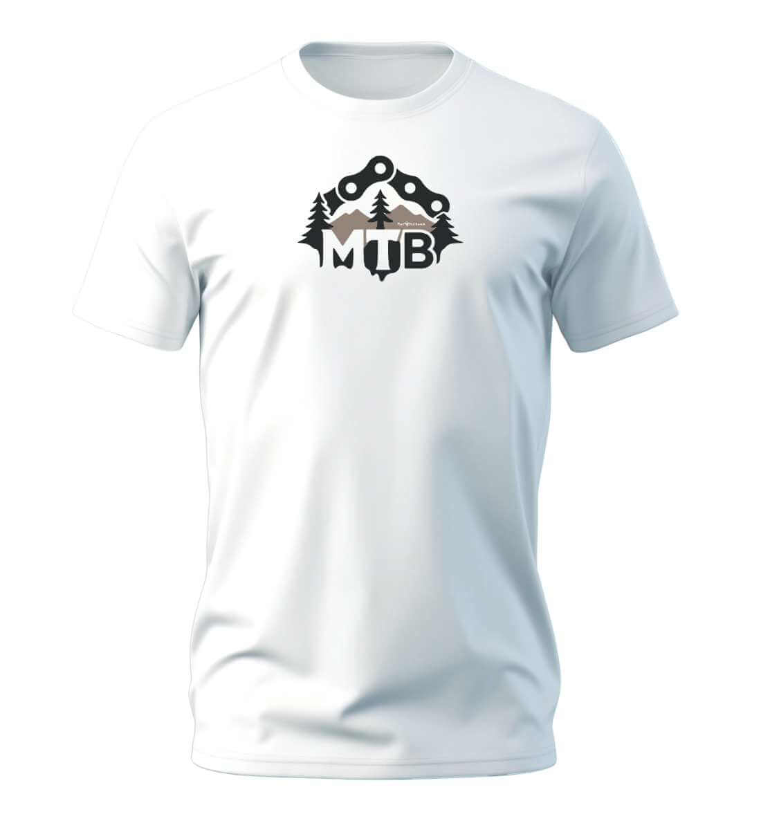 MTB | Herren Premium Organic T-Shirt | Farbe: White | Rad&Rucksack