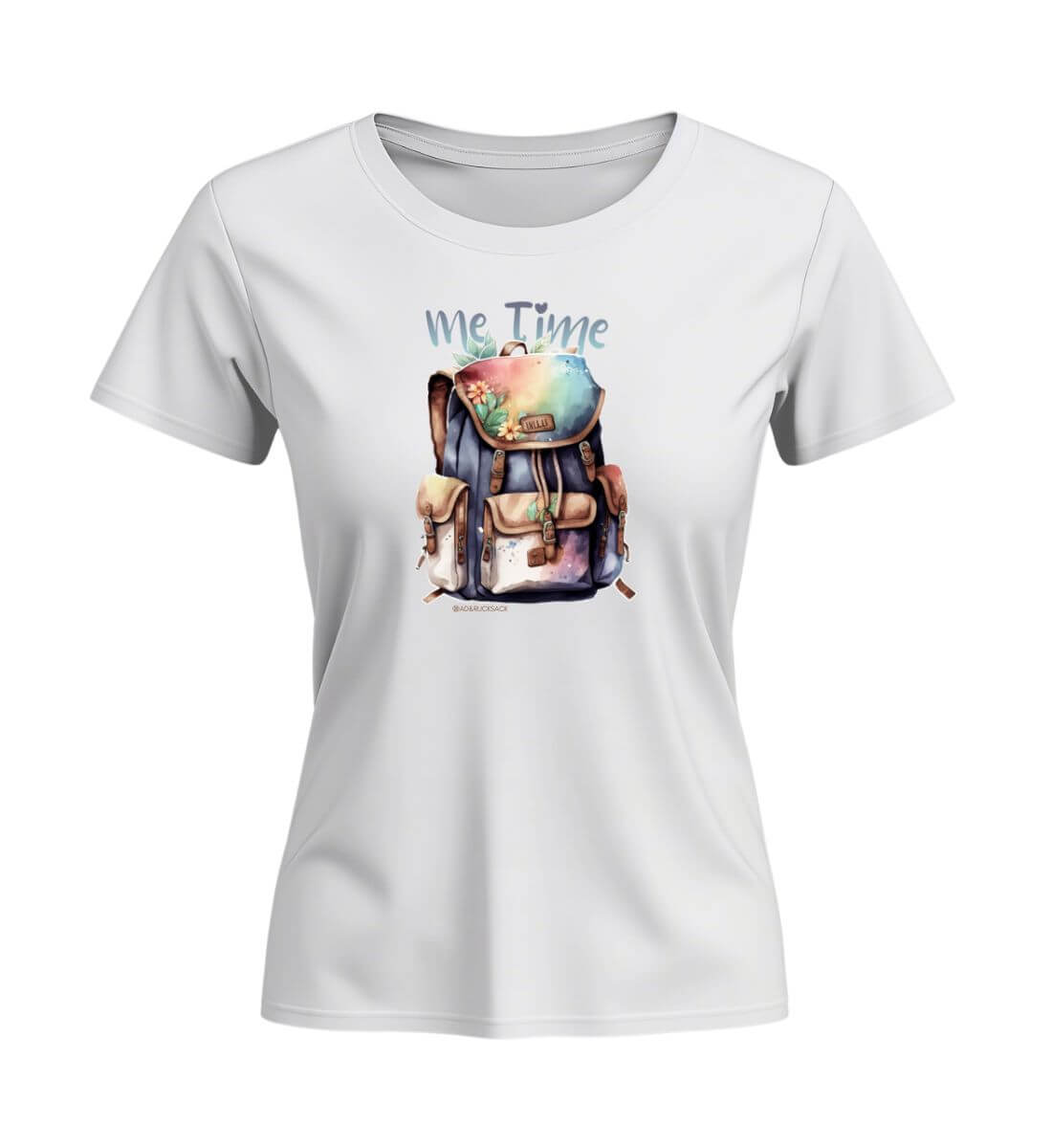 Me Time Wandern | Damen Premium Organic T-Shirt (Fitted) | Farbe: White | Rad&Rucksack