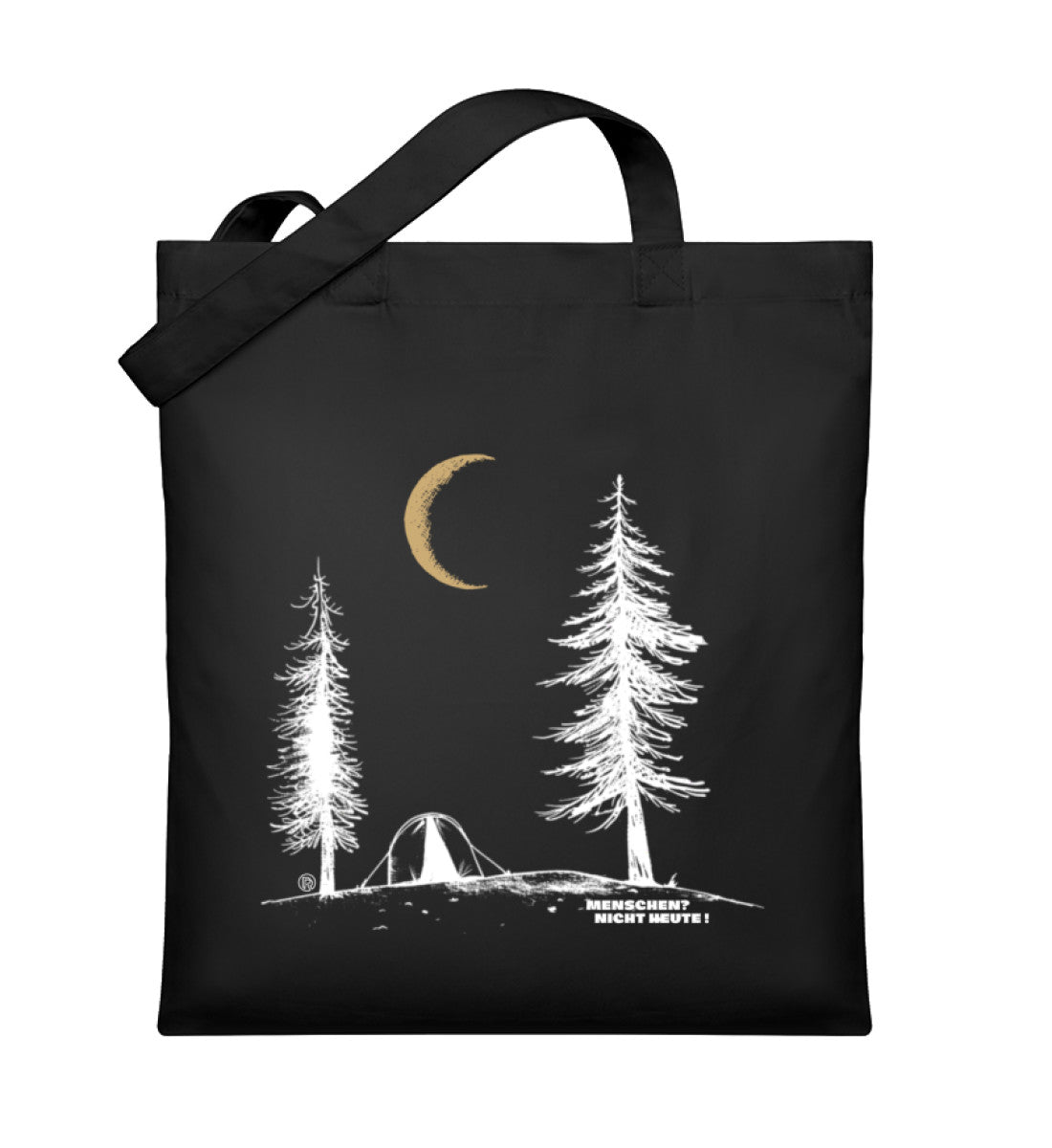Menschen? Nicht heute! | Organic Jutebeutel | Farbe: Schwarz | Rad&Rucksack