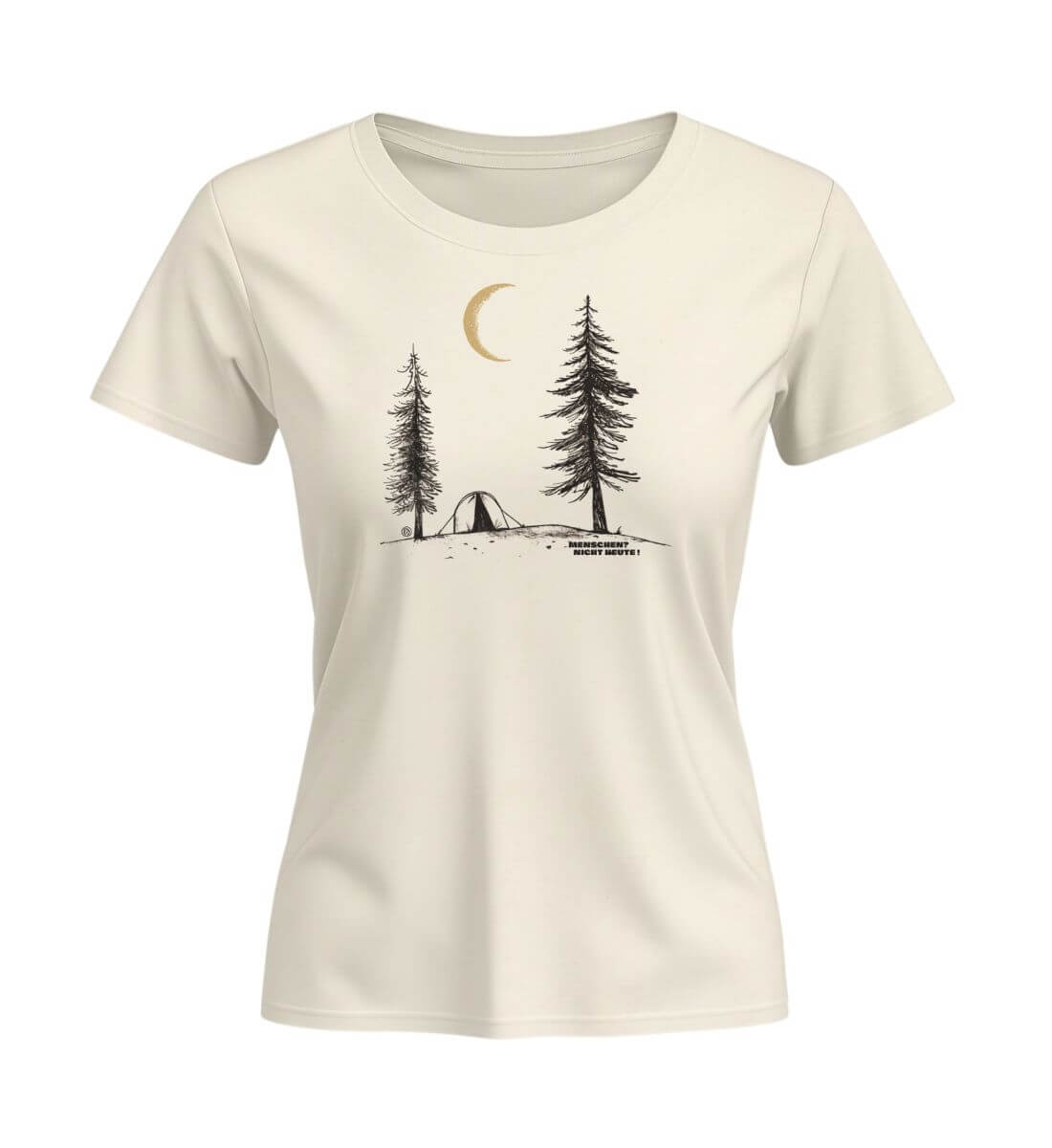 Menschen? Nicht heute! | Damen Premium Organic T-Shirt (Fitted) | Farbe: Natural Raw | Rad&Rucksack