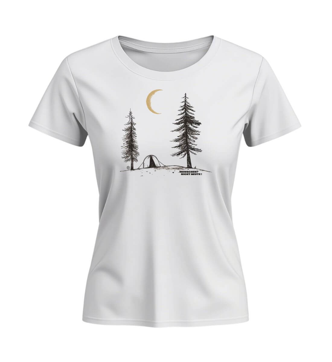 Menschen? Nicht heute! | Damen Premium Organic T-Shirt (Fitted) | Farbe: White | Rad&Rucksack