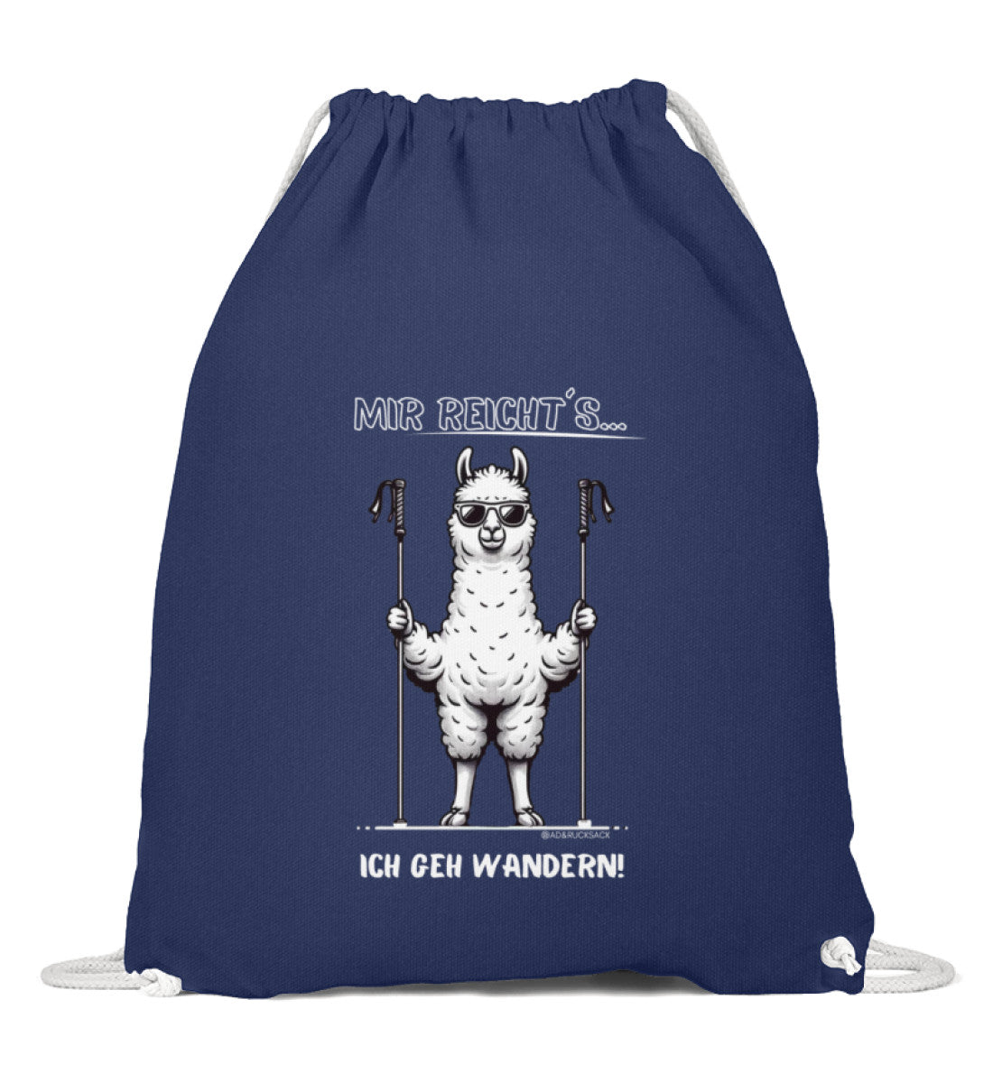 Mir reichts ich geh wandern | Baumwoll Gymsac | Farbe: French Navy | Rad&Rucksack