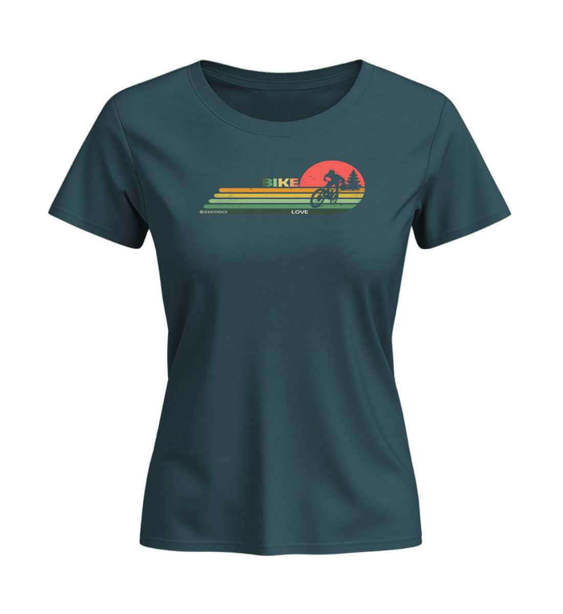 Mountain Bike | Damen Premium Organic T-Shirt (Fitted) | Farbe: Stargazer | Rad&Rucksack