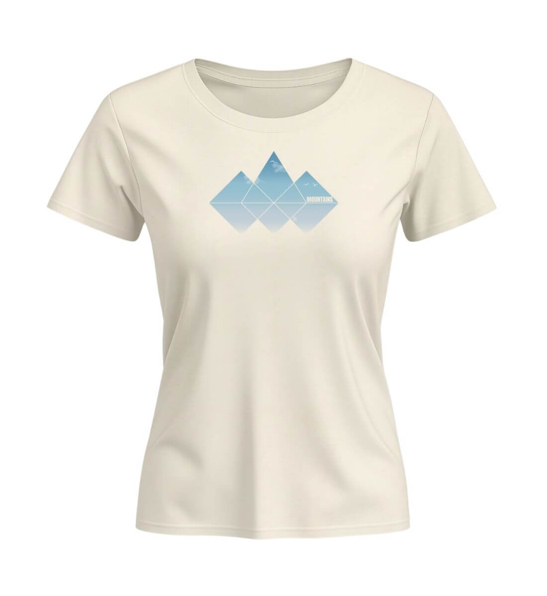 Mountain | Damen Premium Organic T-Shirt (Fitted) | Farbe: Natural Raw | Rad&Rucksack