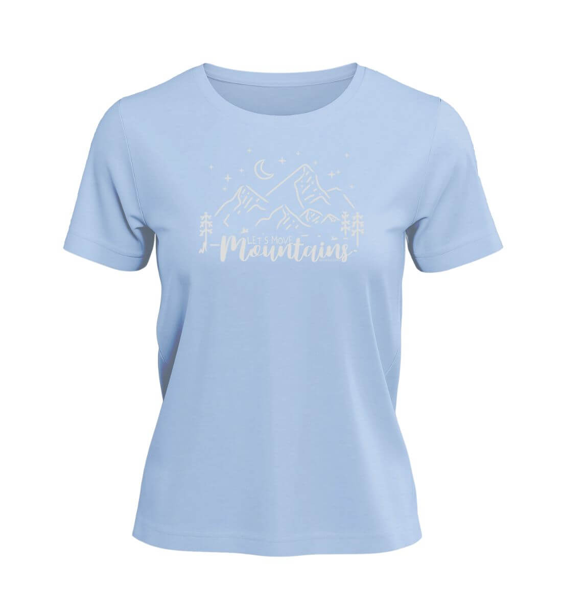 Move Mountains | Damen Premium Organic T-Shirt | Farbe: Blue Soul | Rad&Rucksack