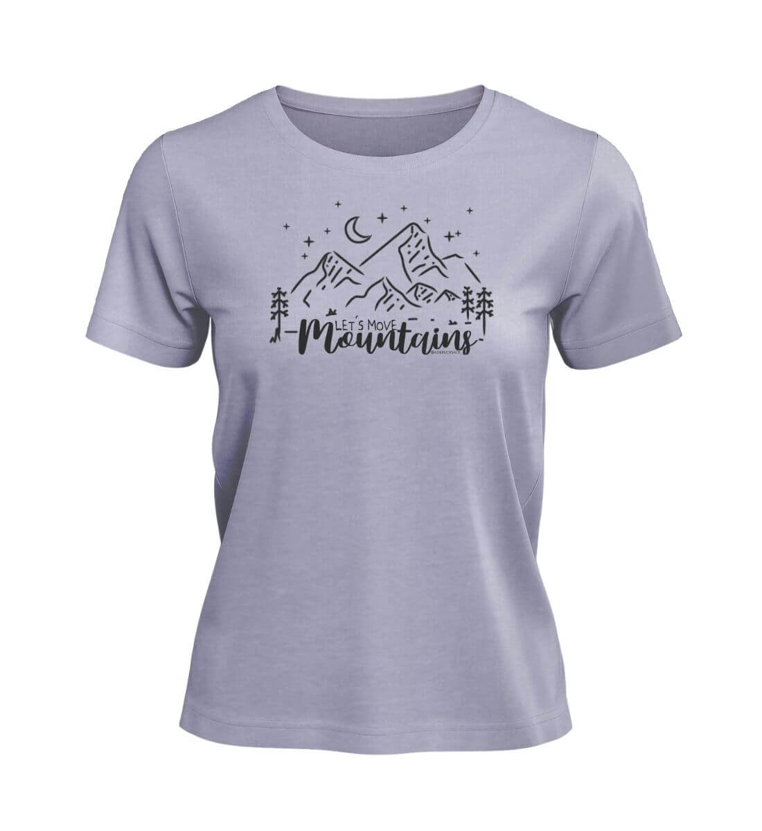 Move Mountains | Damen Premium Organic T-Shirt | Farbe: Lavender | Rad&Rucksack