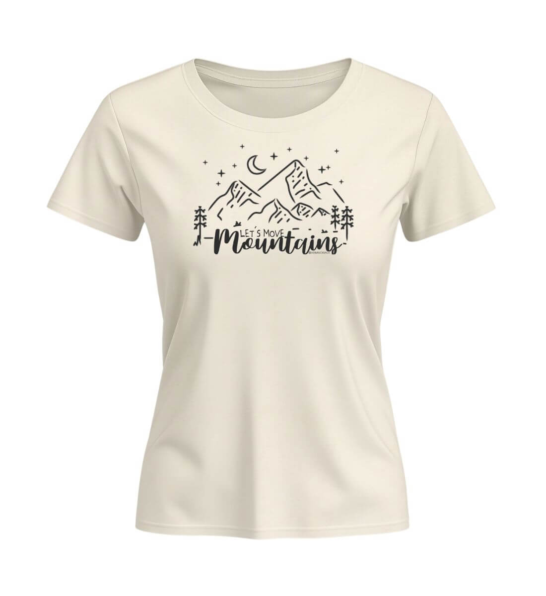 Move Mountains | Damen Premium Organic T-Shirt (Fitted) | Farbe: Natural Raw | Rad&Rucksack