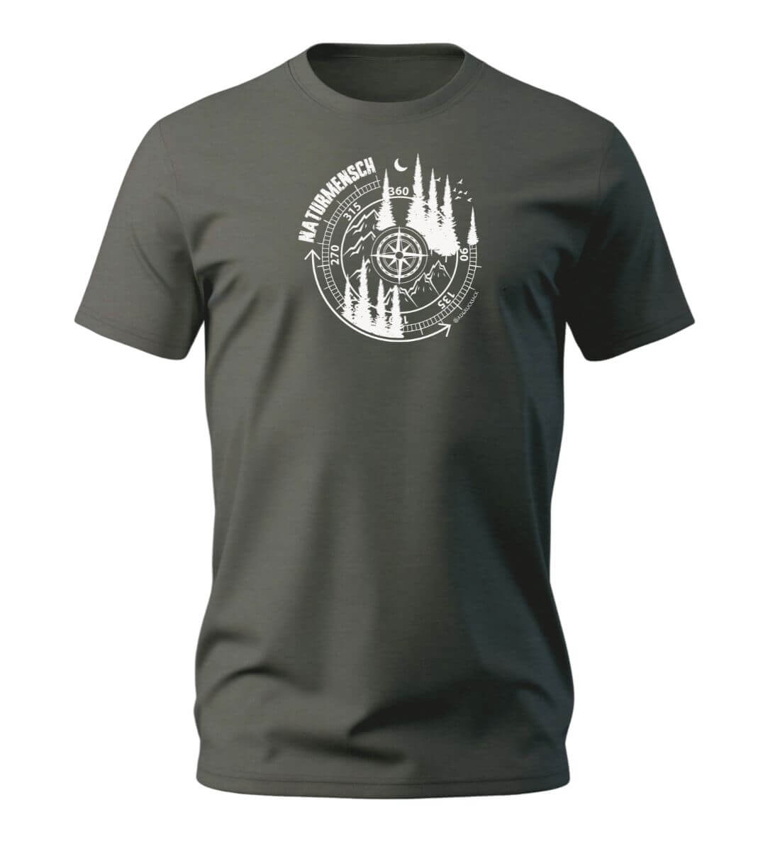 Naturmensch | Herren Premium Organic T-Shirt | Farbe: Khaki | Rad&Rucksack