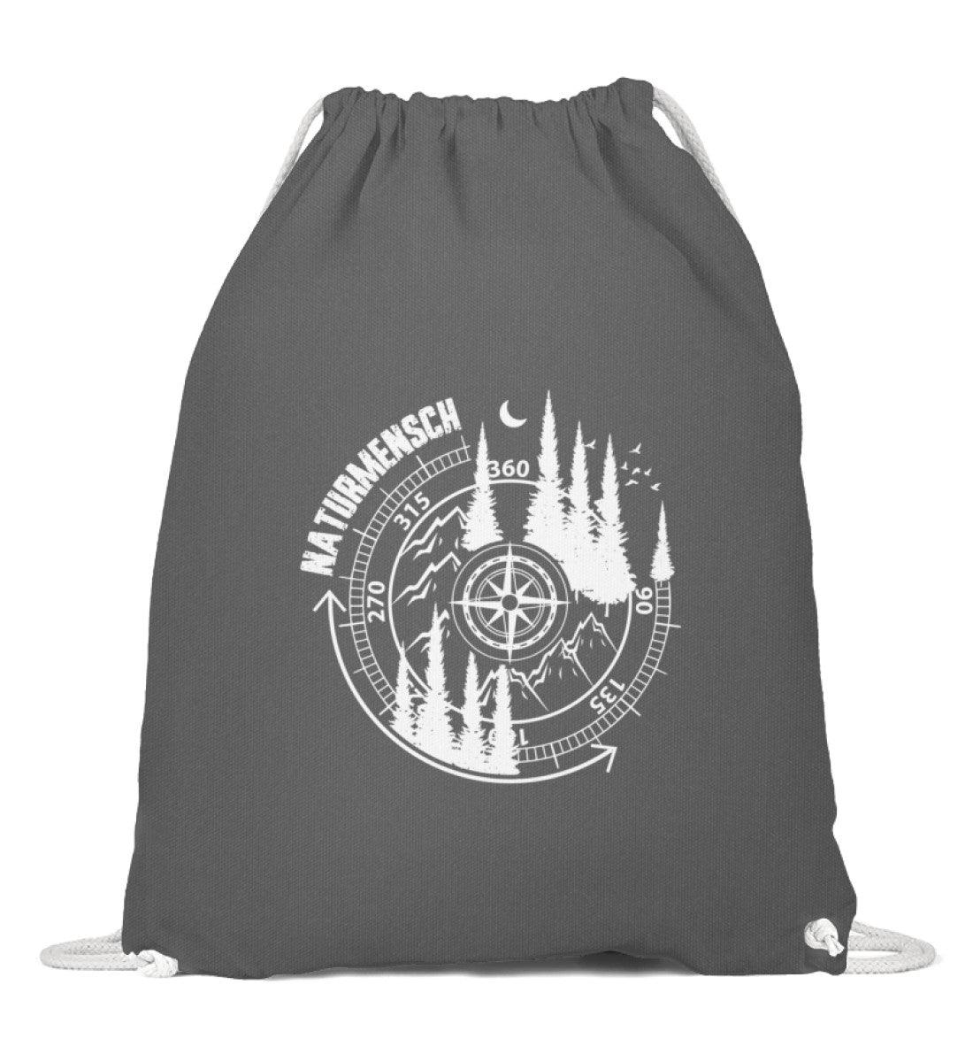 Naturmensch | Baumwoll Gymsac | Farbe: Grafit Grau | Rad&Rucksack