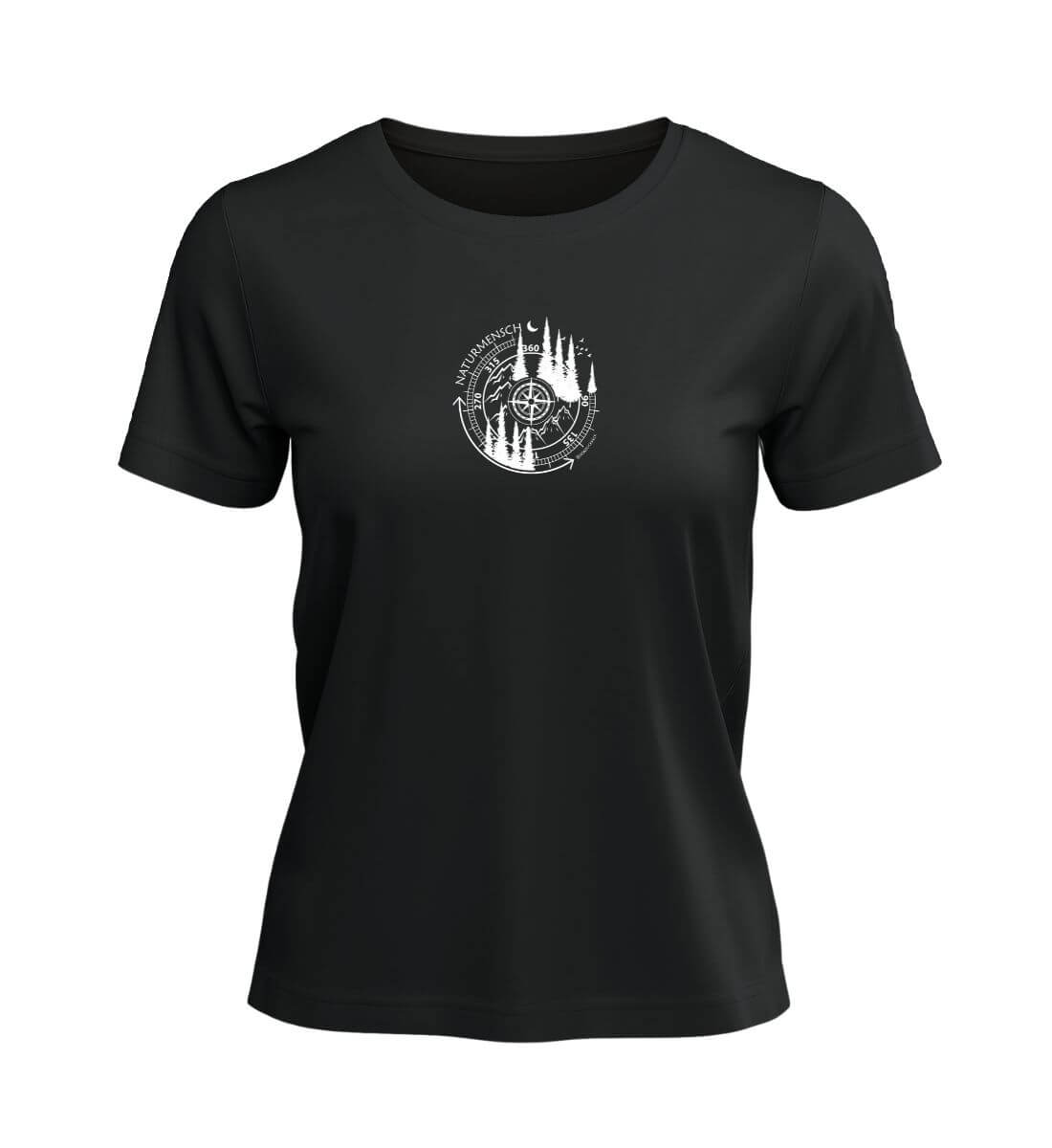 Naturmensch | Damen Premium Organic T-Shirt | Farbe: Schwarz | Rad&Rucksack