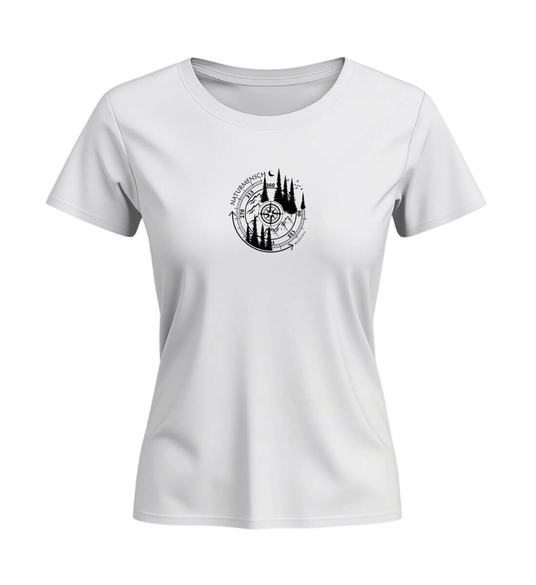 Naturmensch | Damen Premium Organic T-Shirt (Fitted) | Farbe: White | Rad&Rucksack