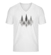 Nebelwald | Herren V-Neck Premium Organic T-Shirt | Farbe: White | Rad&Rucksack