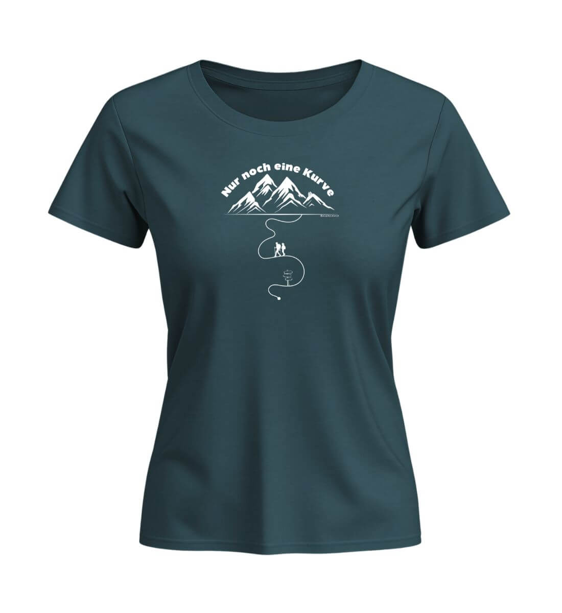 Nur noch eine Kurve | Damen Premium Organic T-Shirt (Fitted) | Farbe: Stargazer | Rad&Rucksack