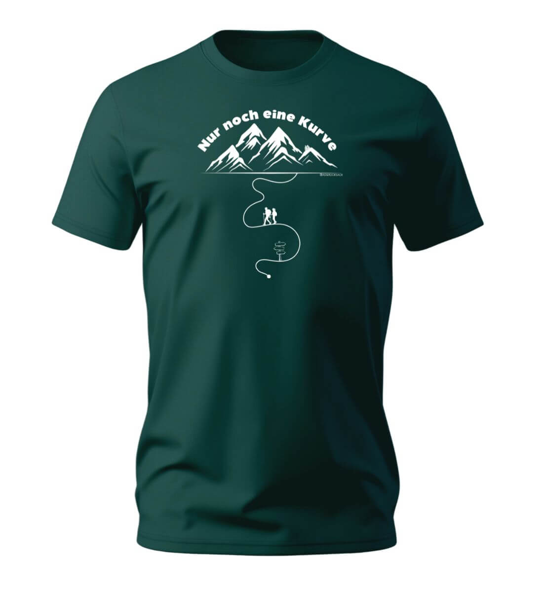 Nur noch eine Kurve | Herren Premium Organic T-Shirt | Farbe: Glazed Green | Rad&Rucksack
