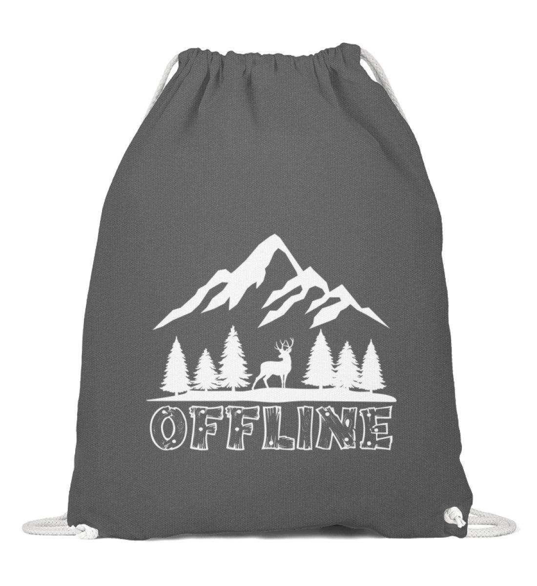 Offline Berg | Baumwoll Gymsac | Farbe: Grafit Grau | Rad&Rucksack