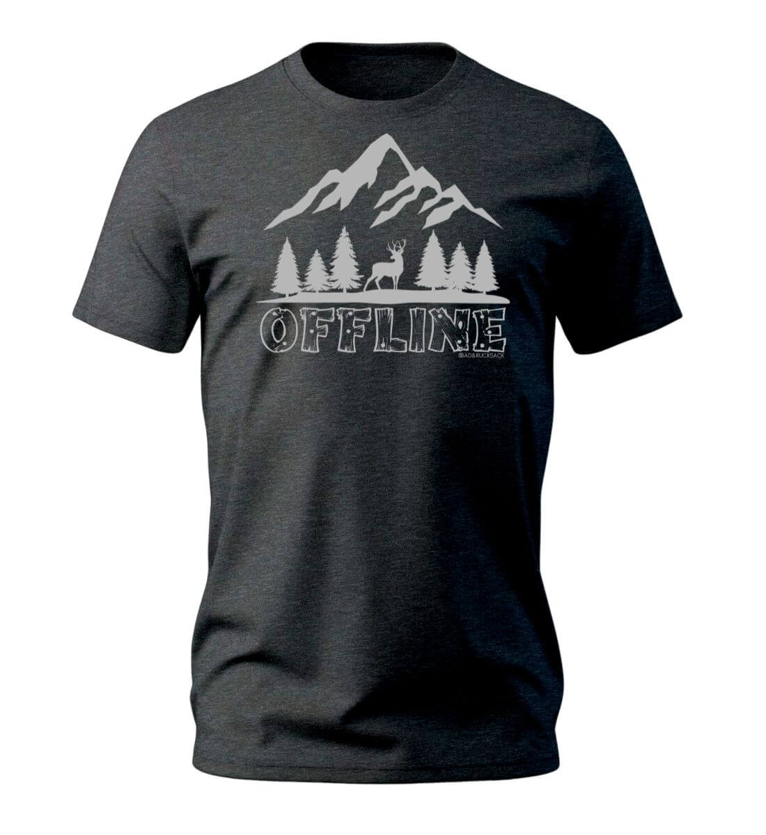 Offline Berg | Herren Premium Organic T-Shirt | Farbe: Dark Heather Grey | Rad&Rucksack