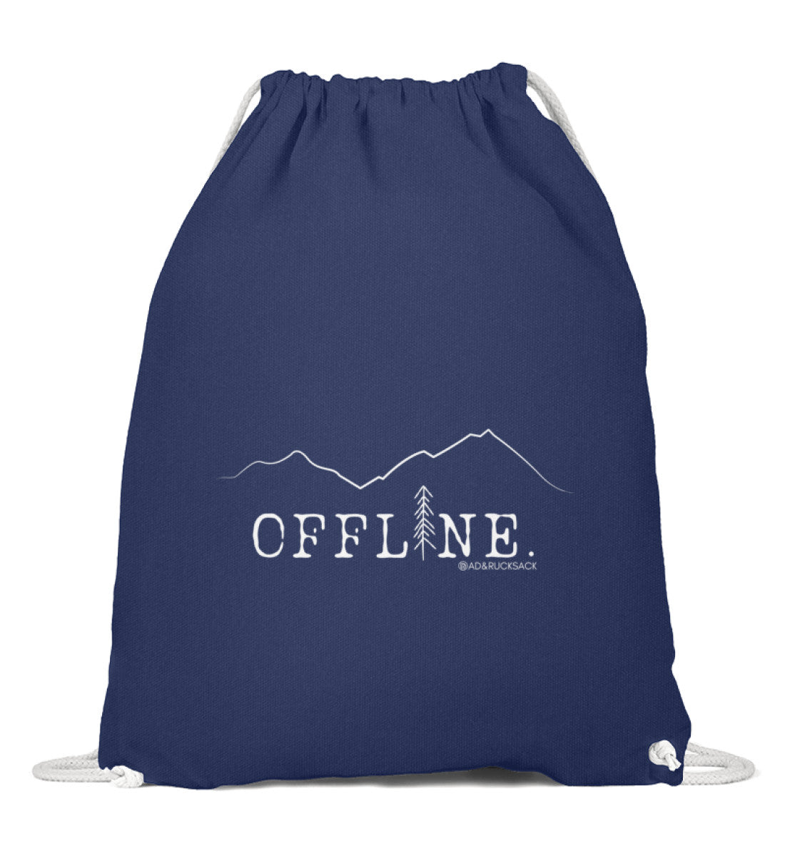 Offline. | Baumwoll Gymsac | Farbe: French Navy | Rad&Rucksack