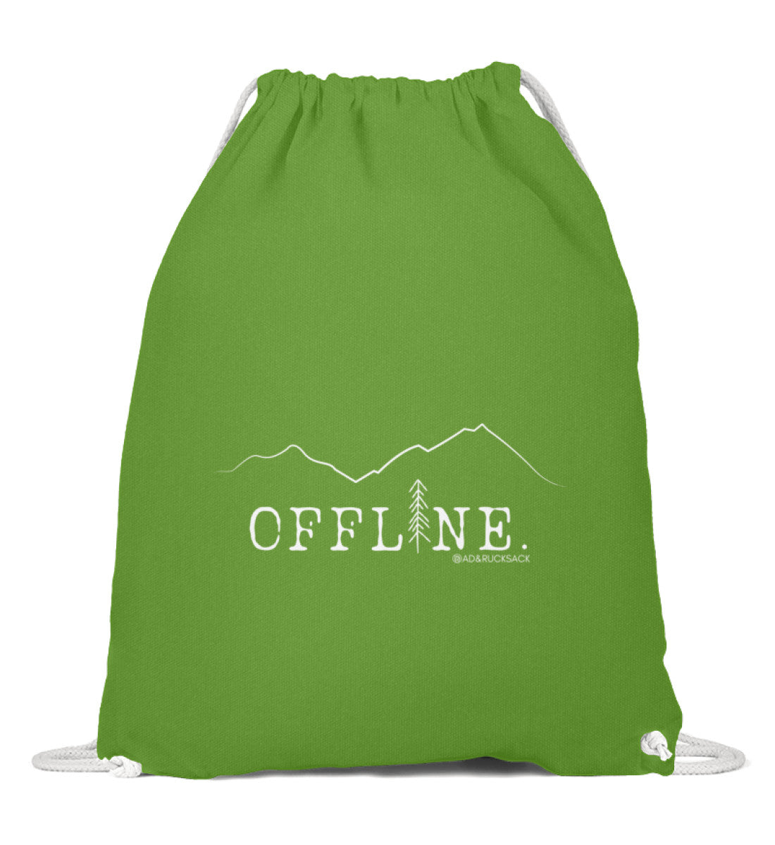 Offline. | Baumwoll Gymsac | Farbe: LimettenGrün | Rad&Rucksack