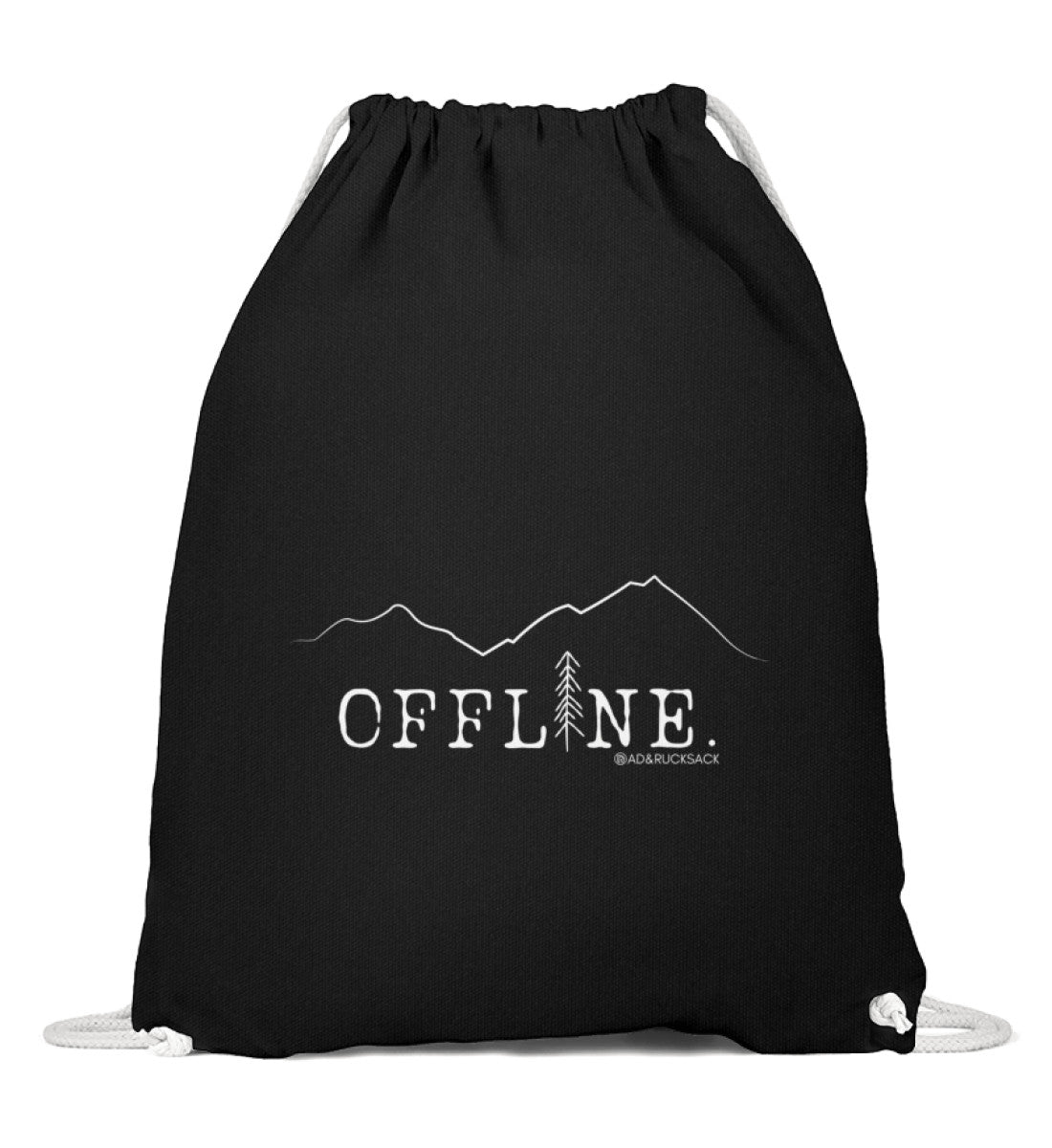 Offline. | Baumwoll Gymsac | Farbe: Schwarz | Rad&Rucksack