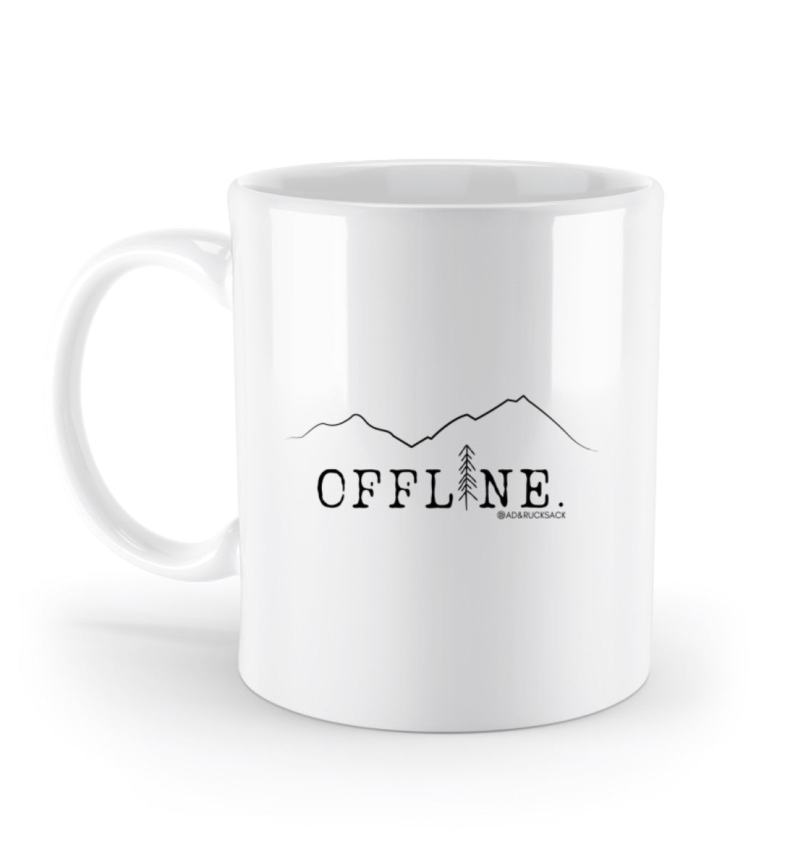 Offline. | Kaffeetasse | Farbe: Weiß | Größe: 330ml | Rad&Rucksack