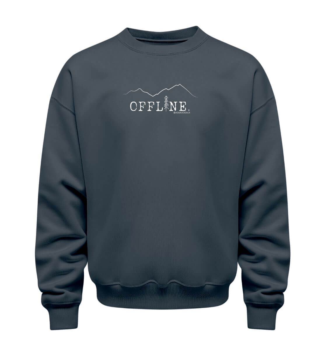 Offline. | Unisex Organic Pullover | Farbe: India Ink Grey | Rad&Rucksack