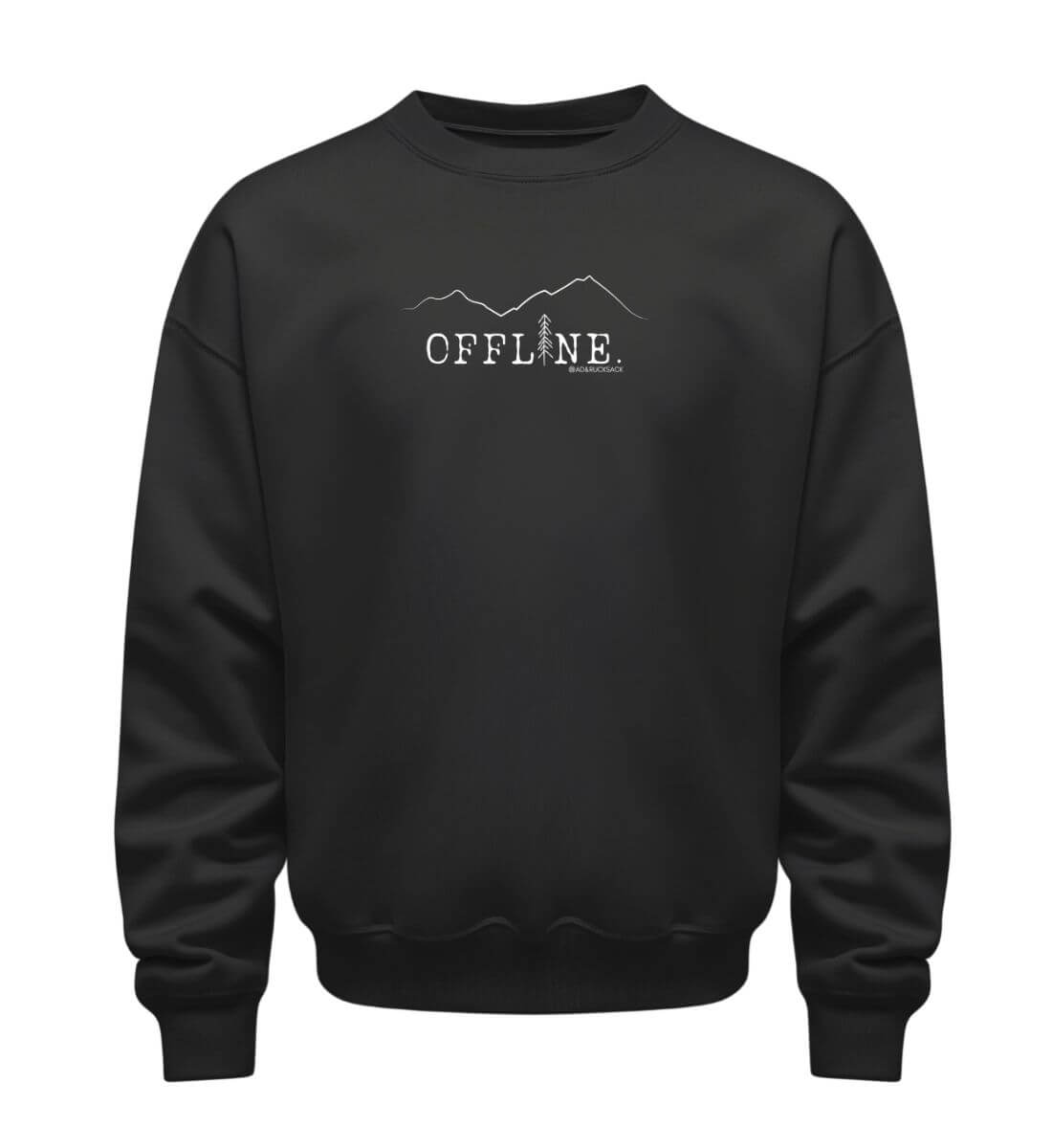 Offline. | Unisex Organic Pullover | Farbe: Schwarz | Rad&Rucksack