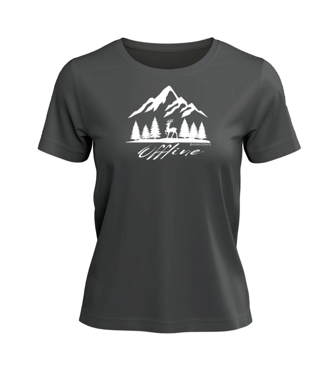 Offline Berg | Damen Premium Organic T-Shirt | Farbe: Anthracite | Rad&Rucksack