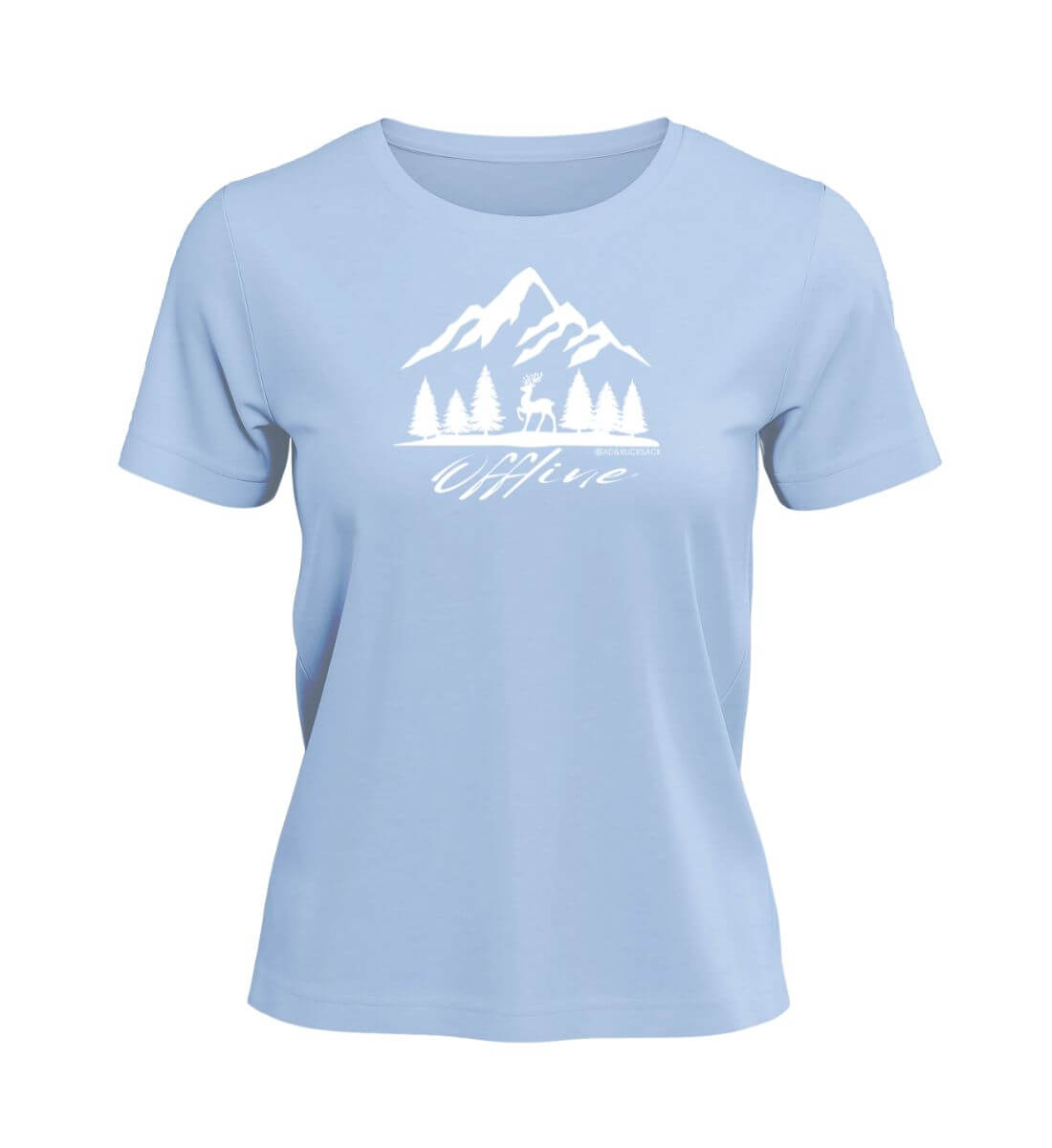 Offline Berg | Damen Premium Organic T-Shirt | Farbe: Blue Soul | Rad&Rucksack