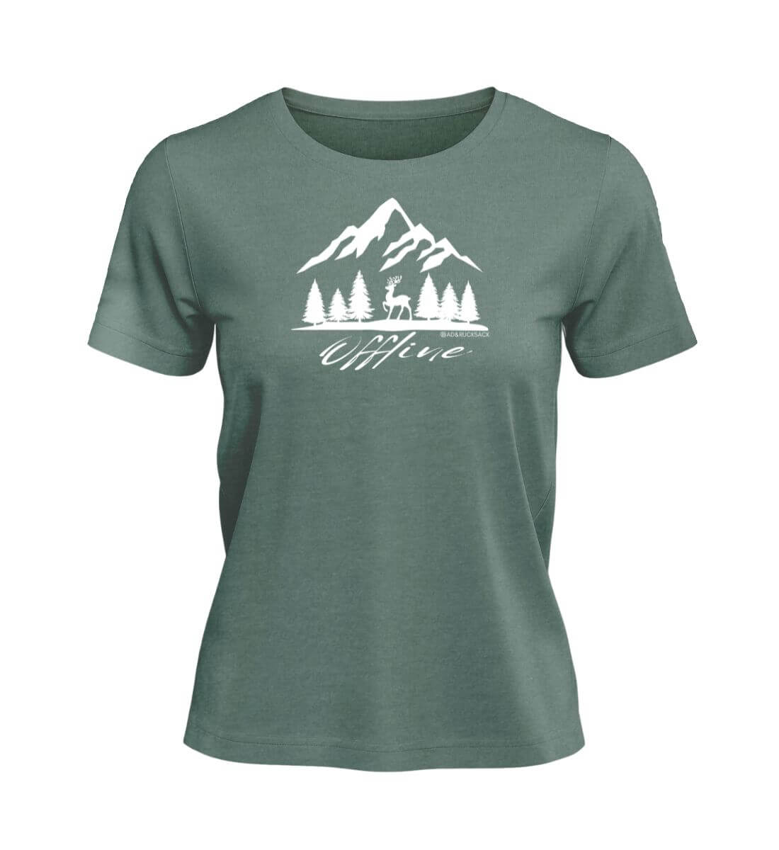 Offline Berg | Damen Premium Organic T-Shirt | Farbe: Green Bay | Rad&Rucksack