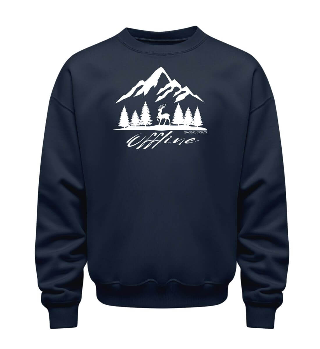 Offline Berg | Unisex Organic Pullover | Farbe: French Navy | Rad&Rucksack