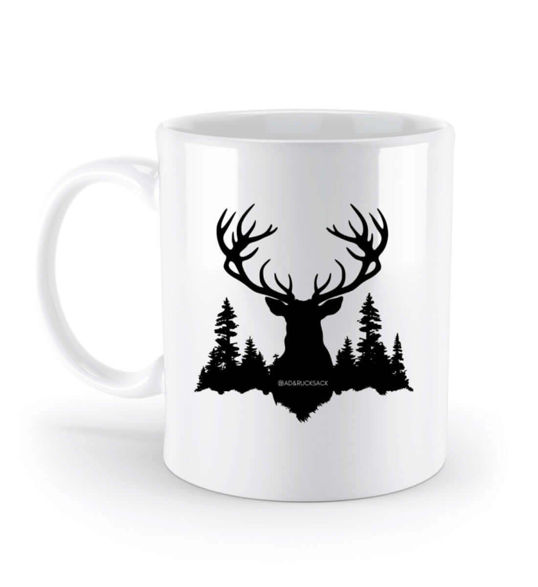 Hirsch Wald | Kaffeetasse | Farbe: White | Rad&Rucksack