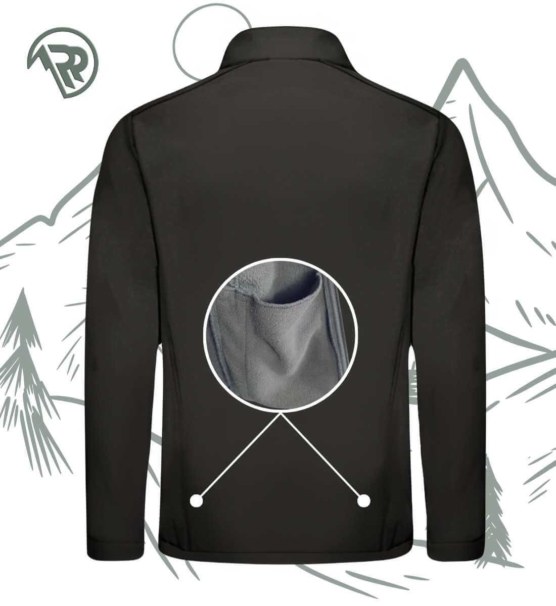 Rad&Rucksack Style | Outdoor Softshell Jacke | Farbe: Black | Rad&Rucksack