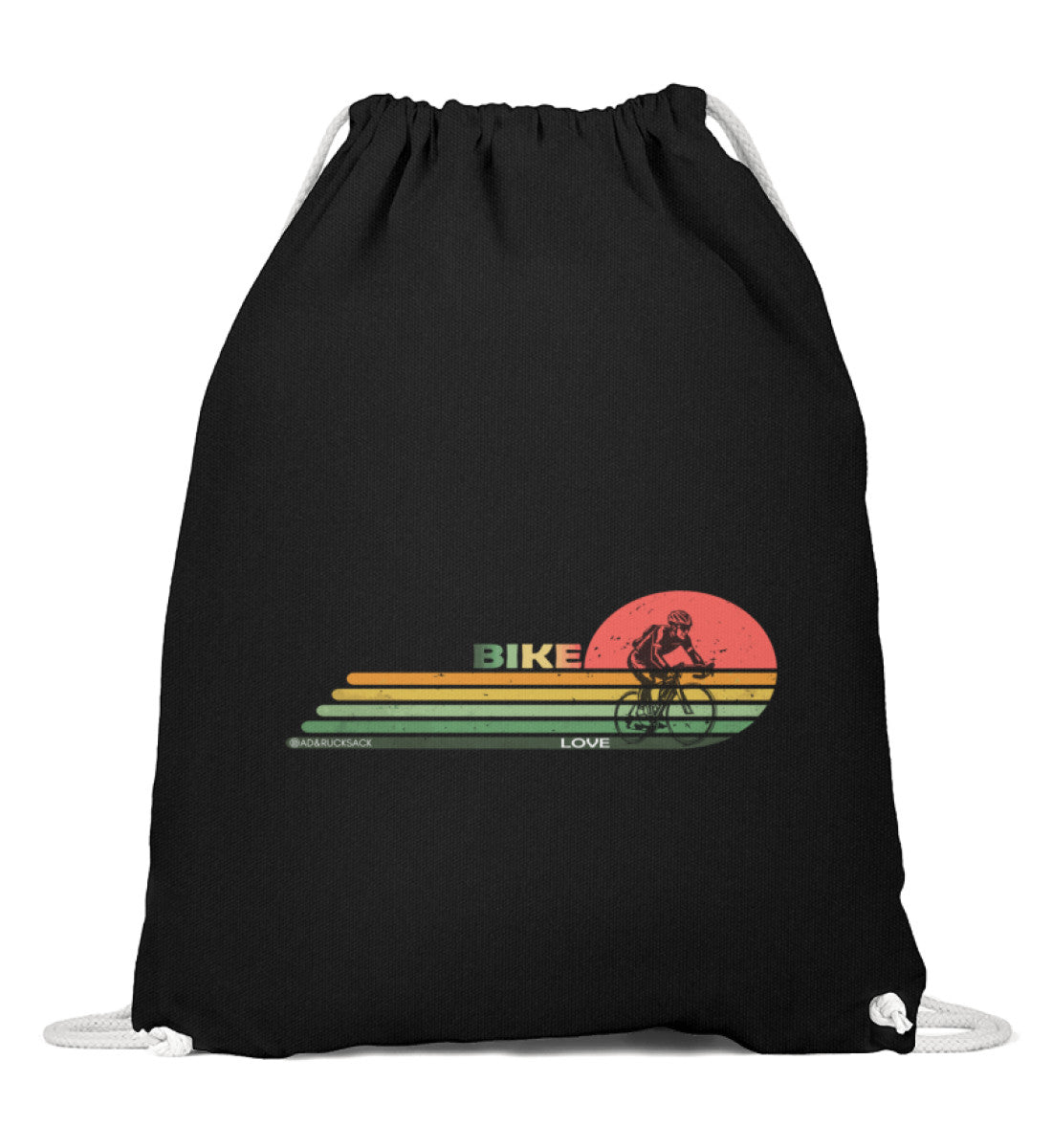 Rennrad | Baumwoll Gymsac | Farbe: Schwarz | Rad&Rucksack