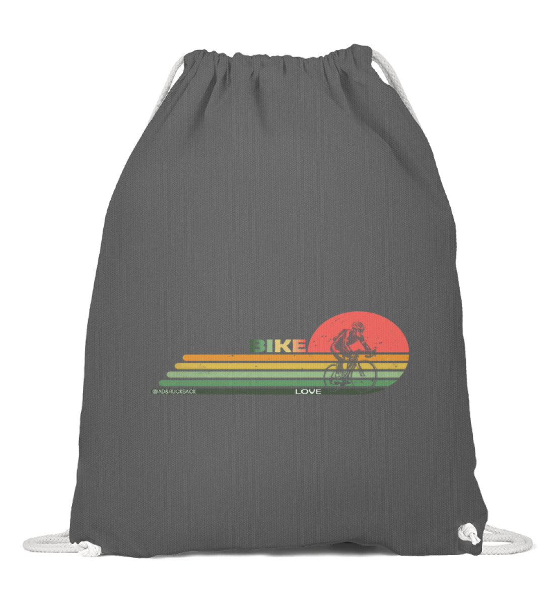 Rennrad | Baumwoll Gymsac | Farbe: Grafit Grau | Rad&Rucksack
