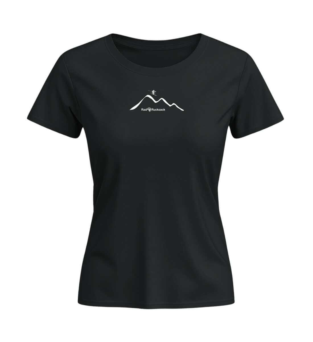 Ski Mountain | Damen Premium Organic T-Shirt | Farbe: Black | Rad&Rucksack