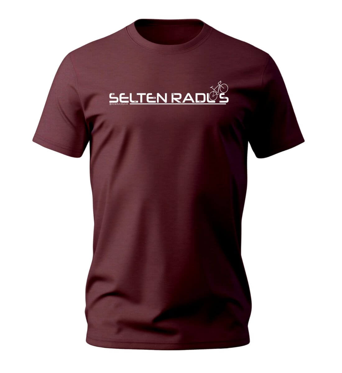 Selten-radlos | Herren Premium Organic T-Shirt | Farbe: Burgundy | Rad&Rucksack