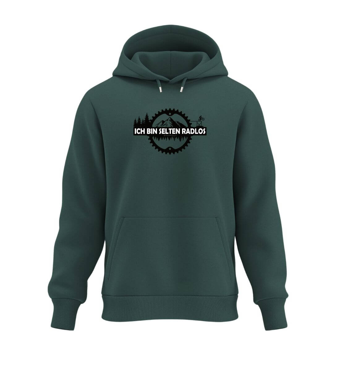Selten radlos | Unisex Organic Hoodie | Farbe: Glazed Green | Rad&Rucksack