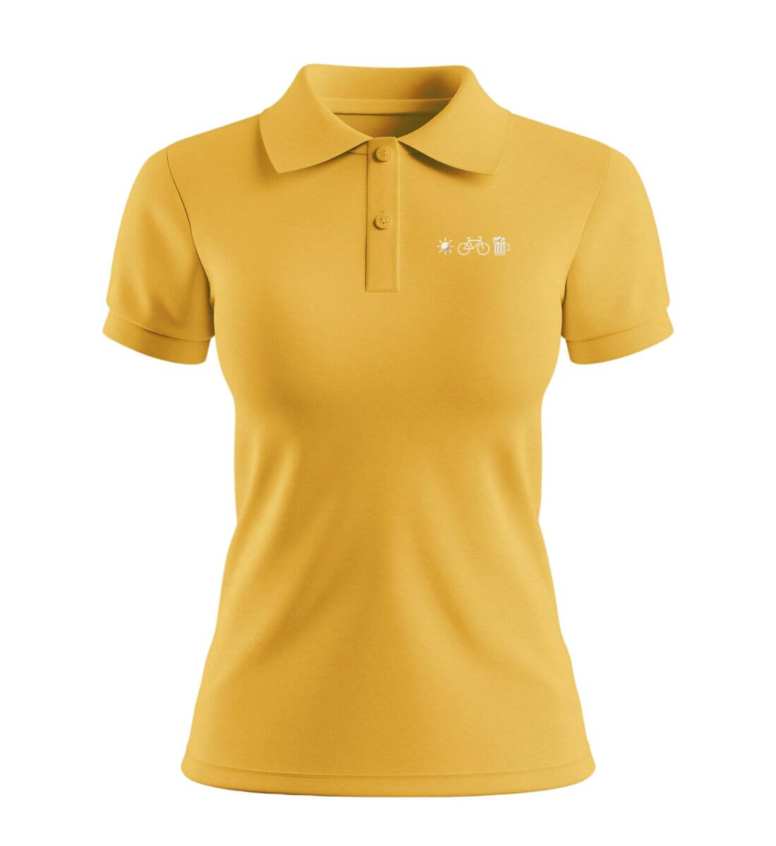 Sonne Bike Bier Stick | Damen Premium Organic Poloshirt | Farbe: Jojoba | Rad&Rucksack