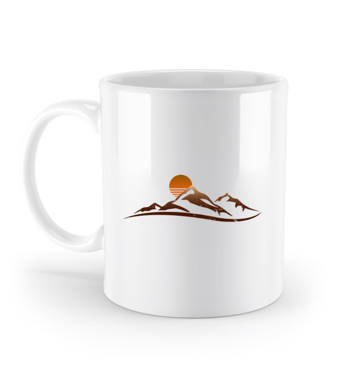 Sonnenuntergang Berg | Kaffeetasse | Farbe: Weiß | Größe: 330ml | Rad&Rucksack