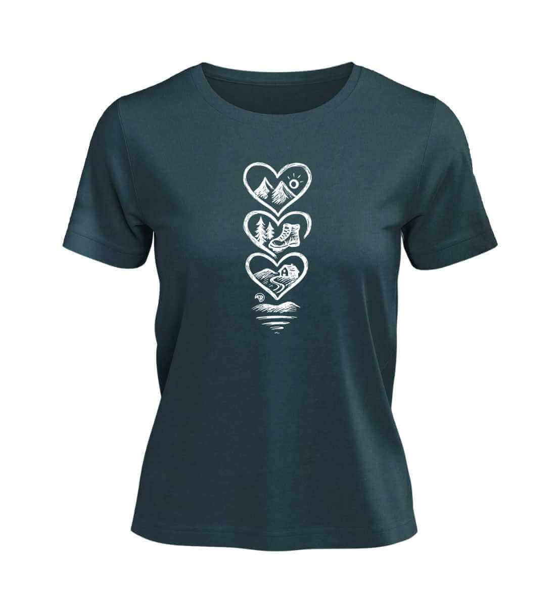 Berg Wandern | Damen Premium Organic T-Shirt | Farbe: Stargazer | Rad&Rucksack