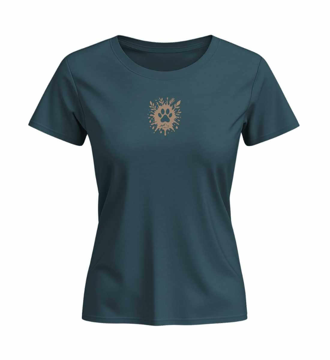 Hund Pfote | Damen Premium Organic T-Shirt (Fitted) | Farbe: Stargazer | Rad&Rucksack