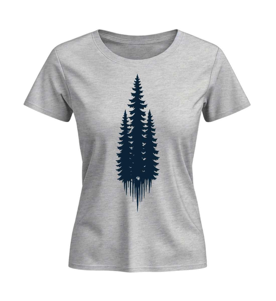 Tannen | Damen Premium Organic T-Shirt (Fitted) | Farbe: Heather Grey | Rad&Rucksack