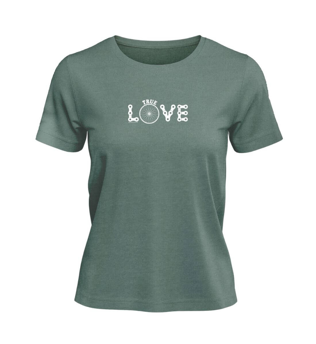 True Love | Damen Premium Organic T-Shirt | Farbe: Green Bay | Rad&Rucksack