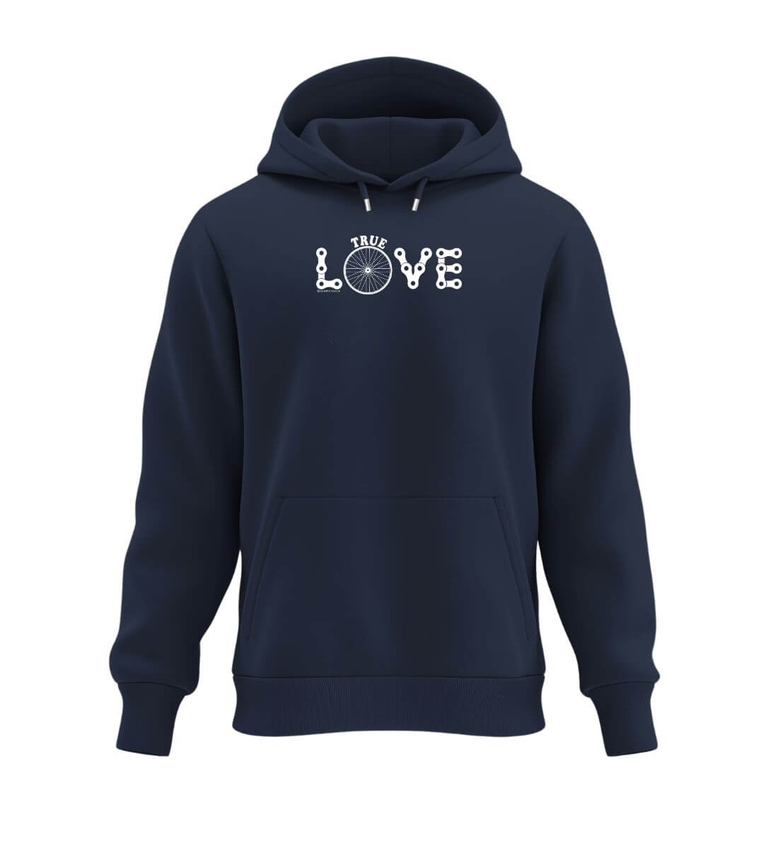 True Love | Unisex Organic Hoodie | Farbe: French Navy | Rad&Rucksack