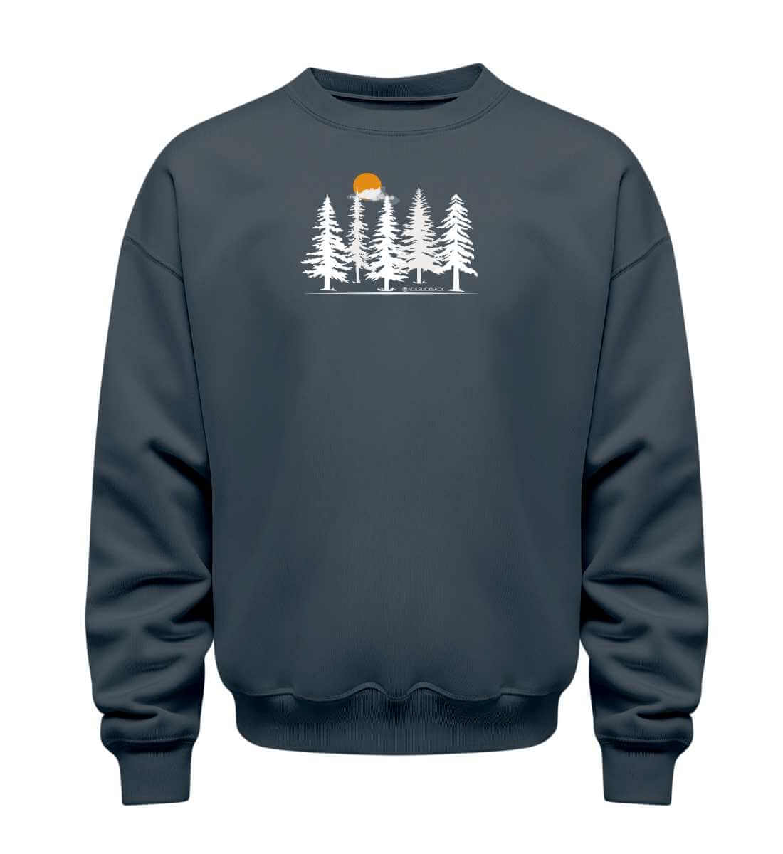 Wald Forest | Unisex Organic Pullover | Farbe: India Ink Grey | Rad&Rucksack